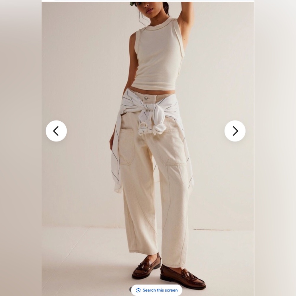 Free People New School Relaxed Jeans We The Free Cargo Pockets Pep Rally